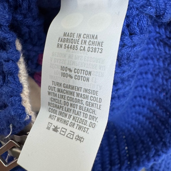 Aerie womens M chucky knit crop double zipper stripes cardigan boho - Picture 6 of 7